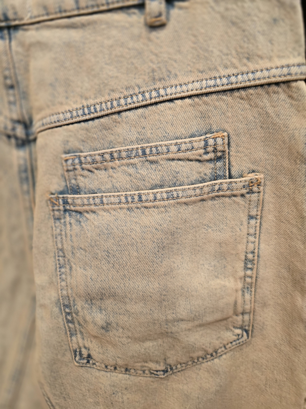 Free People Barrel Jeans Front Button Closure NWOT M, Dusty Blue Color - Picture 8 of 10